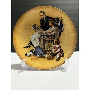 Vintage Norman Rockwell "Planning Mother's New House" Plate Brittany Woods 1981
